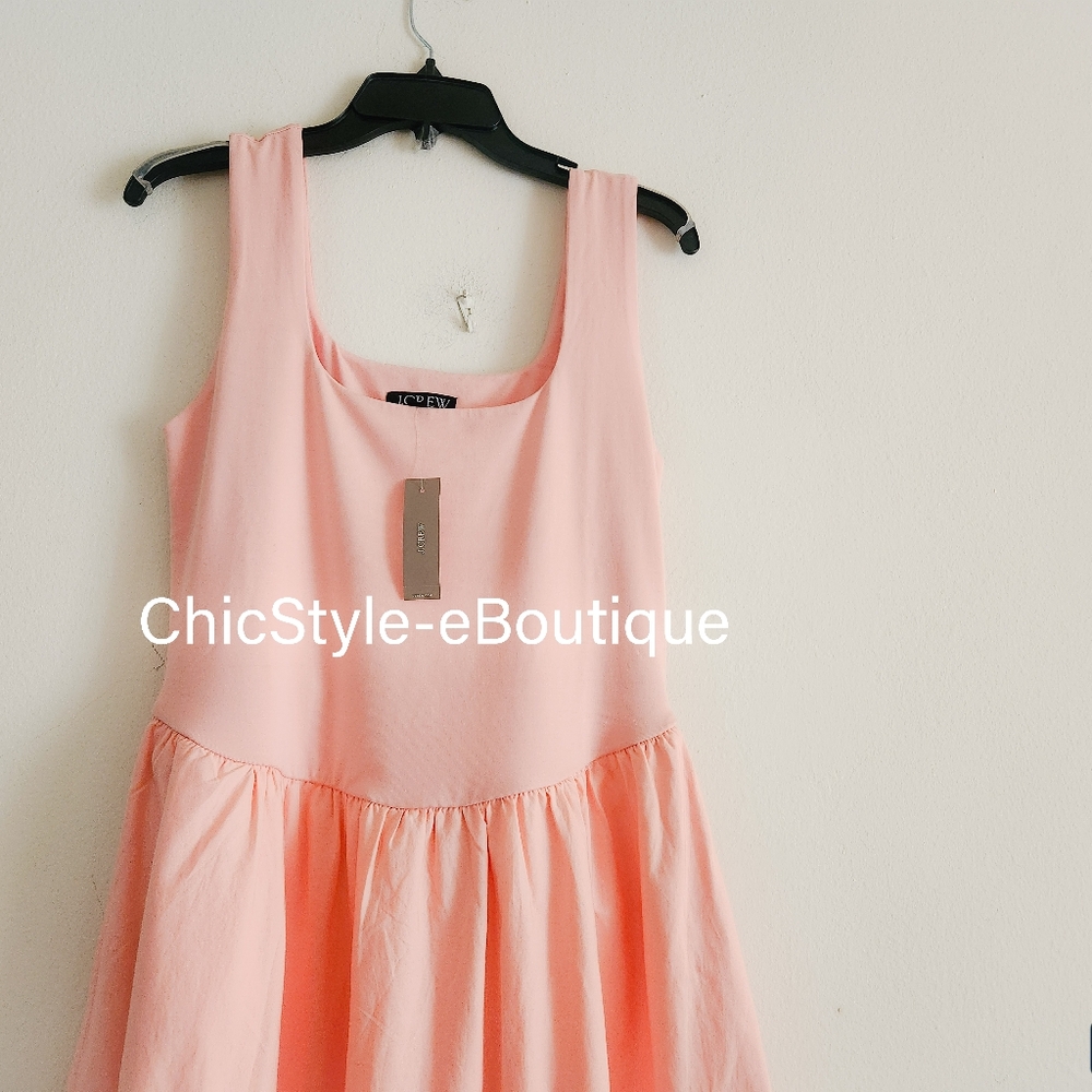 J.Crew Drop-waist Mixy Dress Peach SZ M nwt - Picture 9 of 13